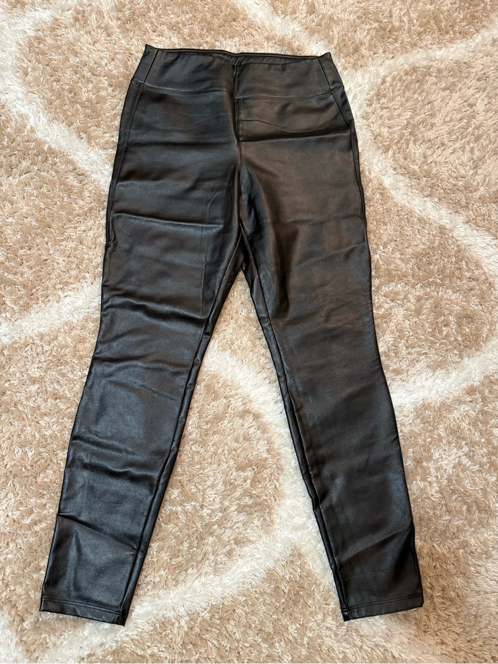 GAP Black Faux Leather Leggings - Sleek Fit